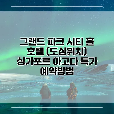 그랜드 파크 시티 홀 호텔 (도심위치) 싱가포르 아고다 특가 예약방법