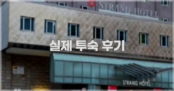💬 실제 투숙 후기