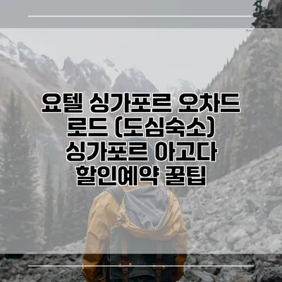요텔 싱가포르 오차드 로드 (도심숙소) 싱가포르 아고다 할인예약 꿀팁
