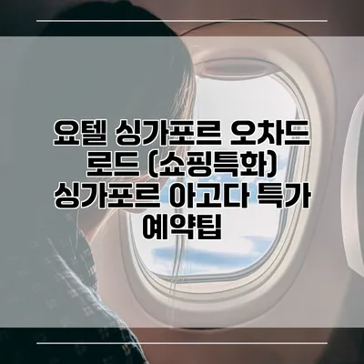 요텔 싱가포르 오차드 로드 (쇼핑특화) 싱가포르 아고다 특가 예약팁