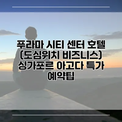 푸라마 시티 센터 호텔 (도심위치 비즈니스) 싱가포르 아고다 특가 예약팁
